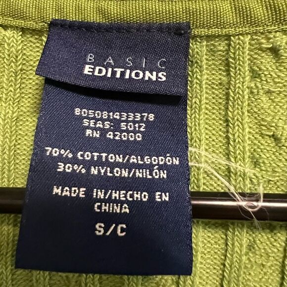 Basic Editions size S green women’s sweater - Picture 2 of 4
